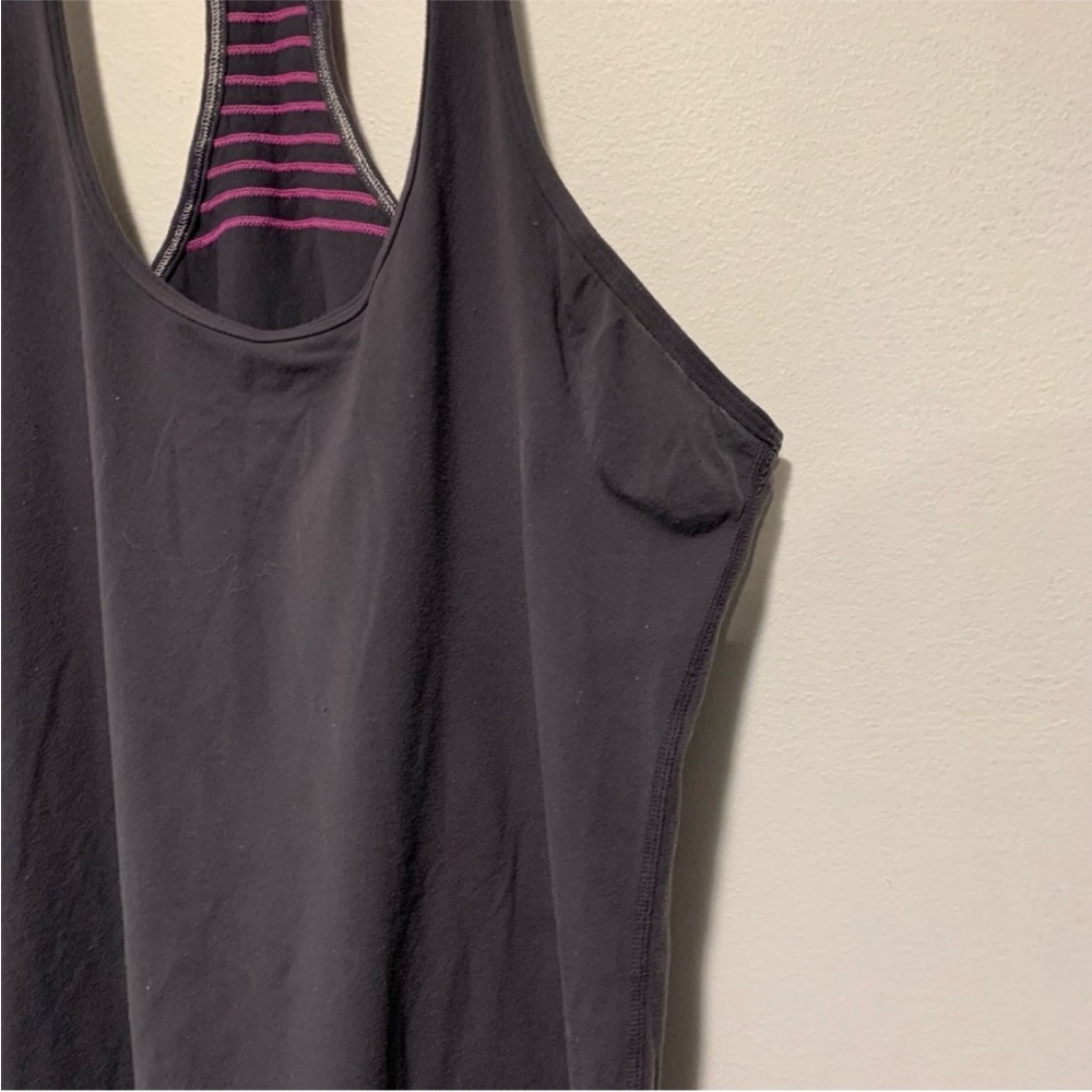Lululemon Cool Racerback Ruffle Coal / Purple - Picture 5 of 8